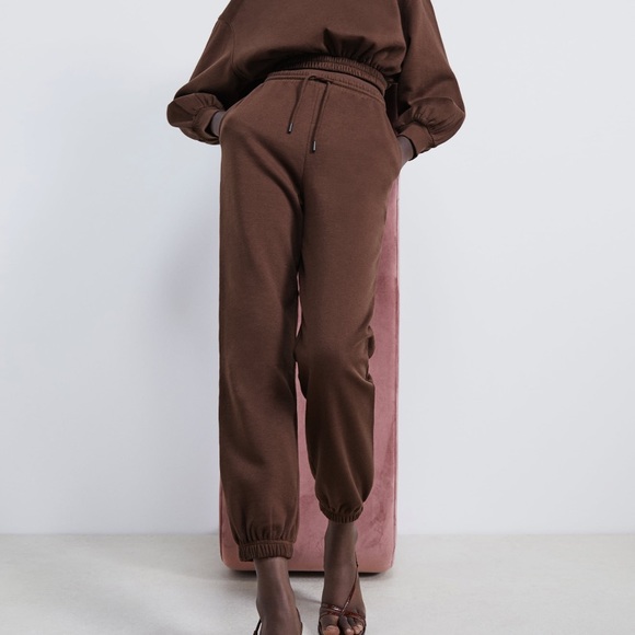 Zara chocolate joggers Clearance